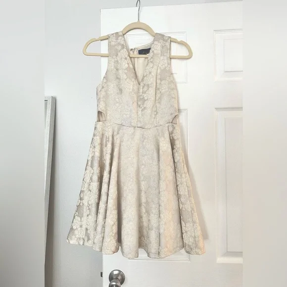 Blue Rain | Dresses | Gold Silver Cocktail Dress Bridal Shower Dress |  Poshmark